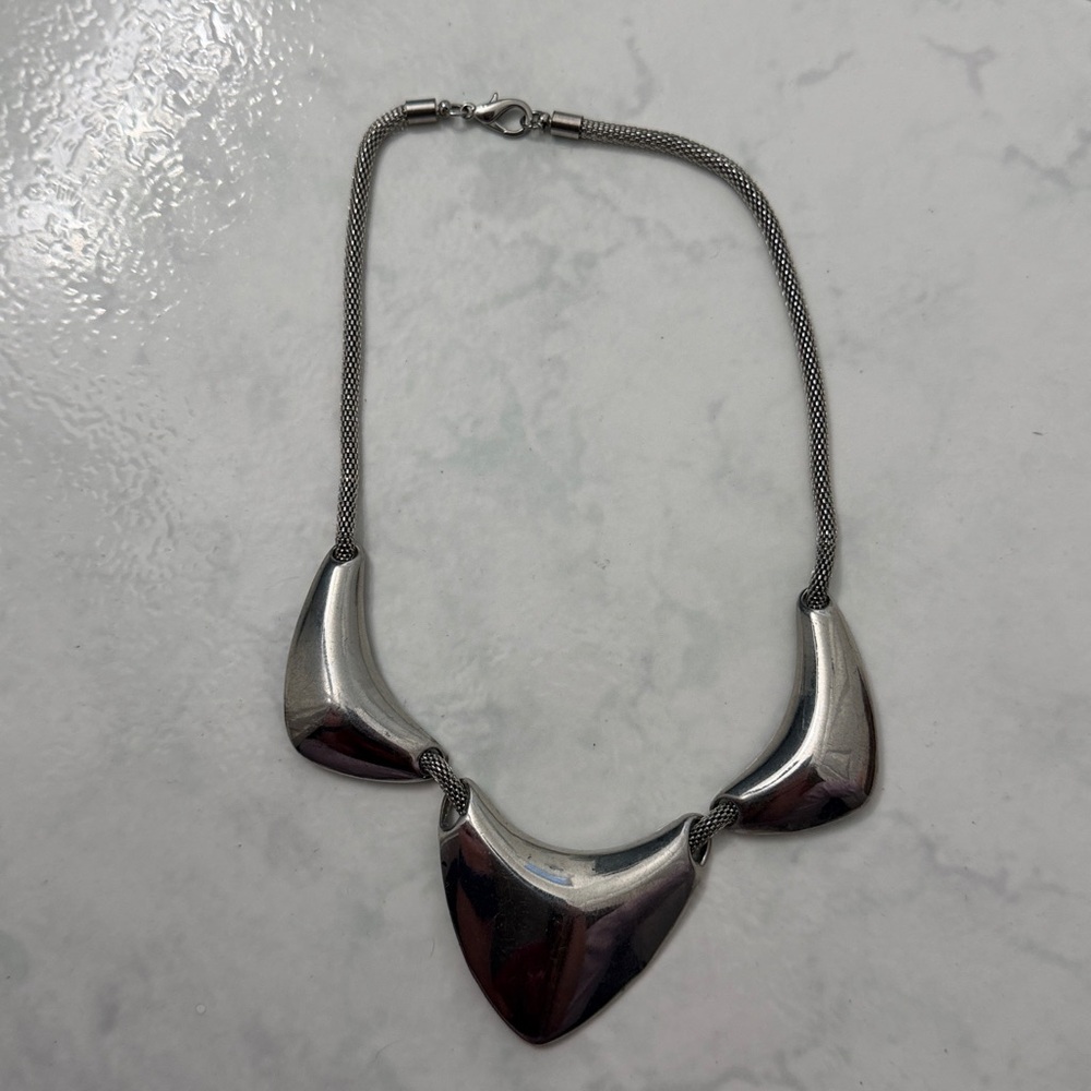 Express Silver Statement Necklace